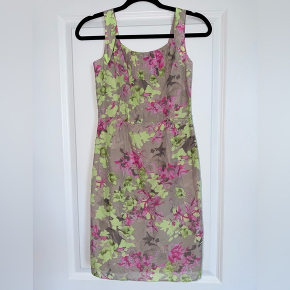 Banana Republic Floral Sleeveless Dress - Pink and Green Women’s Petite 00